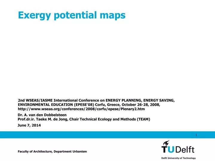 exergy potential maps