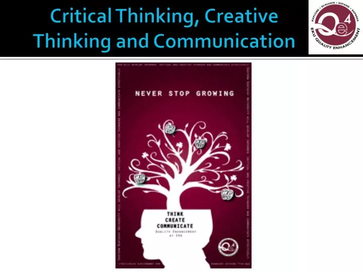 critical thinking creative thinking and communication