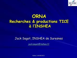 orna recherches productions tice l inshea