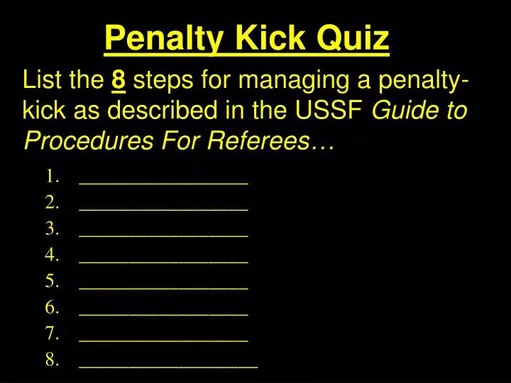 penalty kick quiz