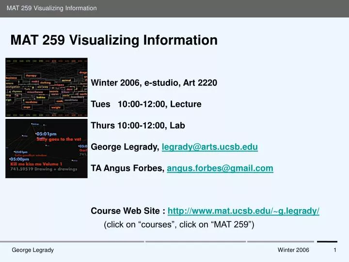 mat 259 visualizing information