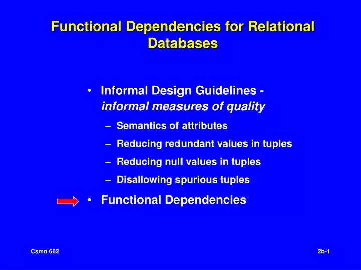 functional dependencies for relational databases
