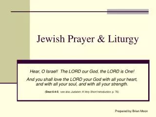 Jewish Prayer &amp; Liturgy