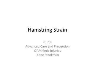 Hamstring Strain