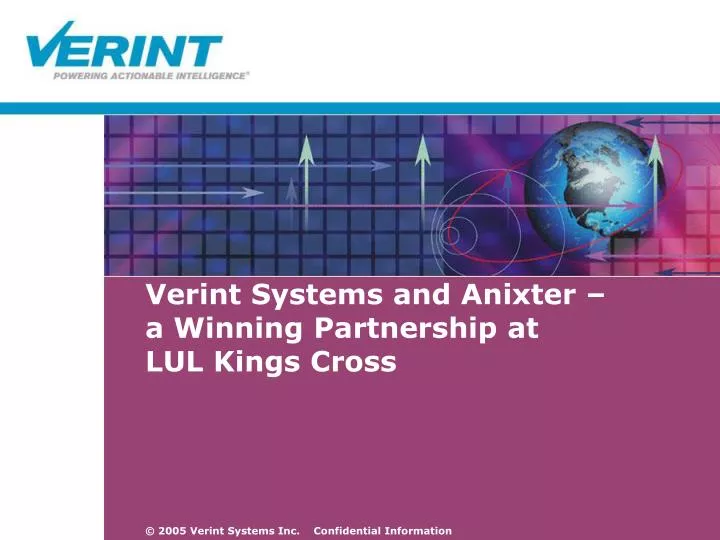 verint systems and anixter a winning partnership at lul kings cross