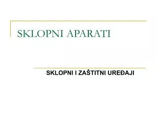 sklopni aparati