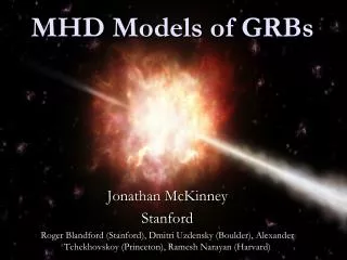 MHD Models of GRBs