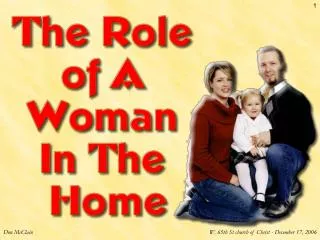 God instituted the home – (Gen 2:18-24) God has given rules for each member of the home to follow – (Deut 6:6-25; Eph 6: