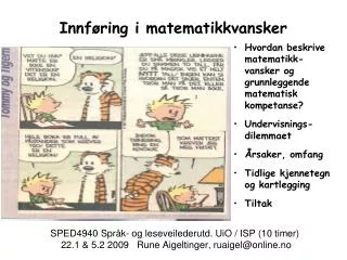 innf ring i matematikkvansker