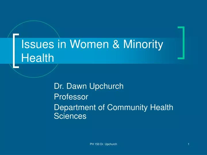 issues in women minority health