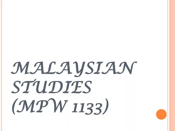 malaysian studies mpw 1133