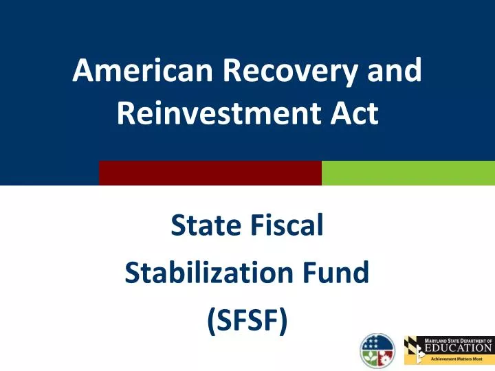 american recovery and reinvestment act