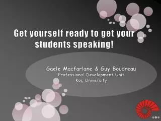 Get yourself ready to get your students speaking!