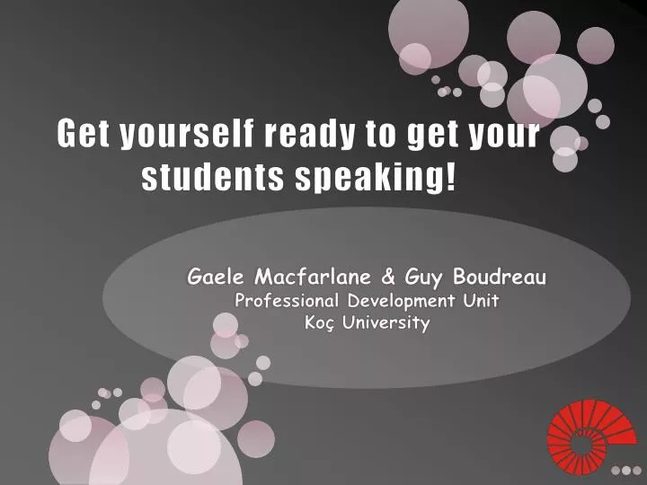 get yourself ready to get your students speaking