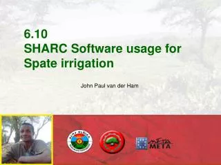 6.10 SHARC Software usage for Spate irrigation