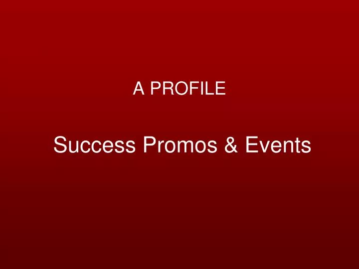 success promos events