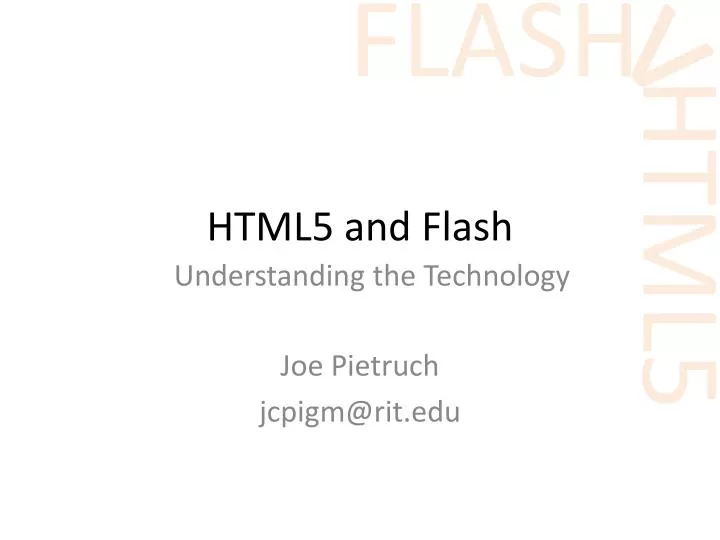 html5 and flash
