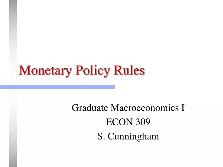 monetary policy rules