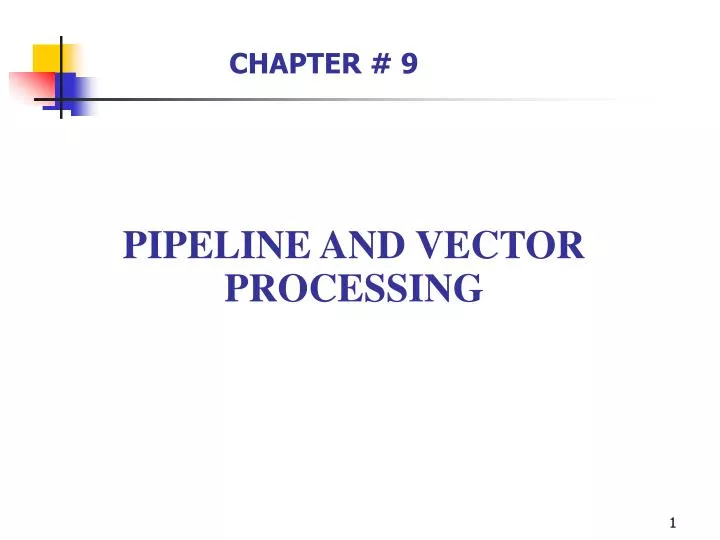 pipeline and vector processing