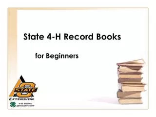 State 4-H Record Books