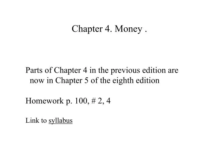 chapter 4 money