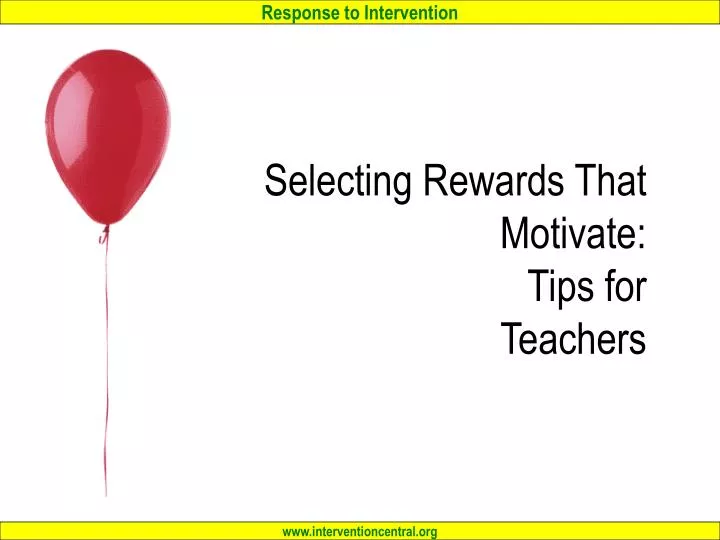 selecting rewards that motivate tips for teachers