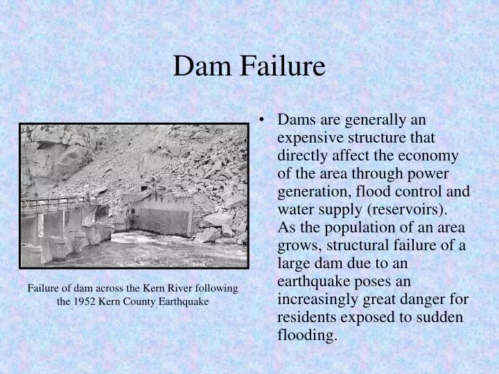 dam failure