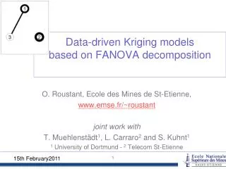 Data-driven Kriging models based on FANOVA decomposition