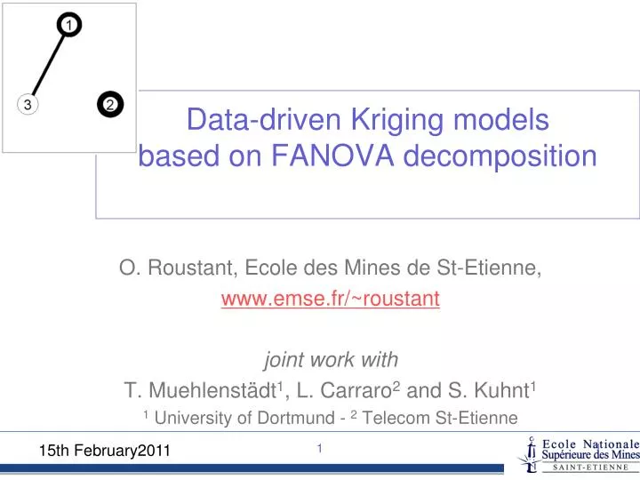 data driven kriging models based on fanova decomposition