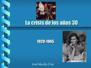 La crisis de los años 30