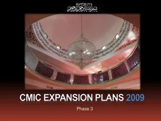 CMIC expansion plans 200 9