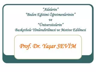 prof dr ya ar sev m
