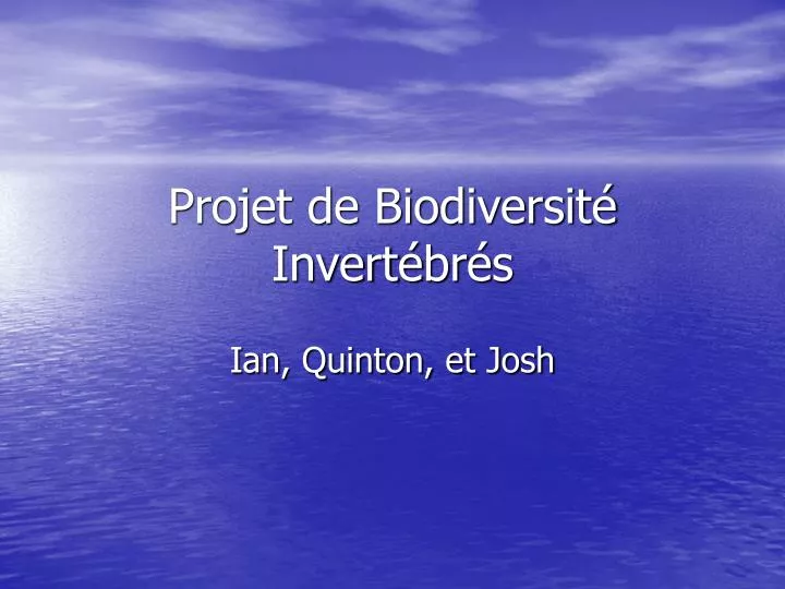 projet de biodiversit invert br s