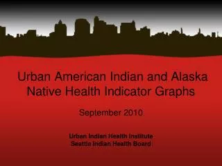 Urban American Indian and Alaska Native Health Indicator Graphs September 2010