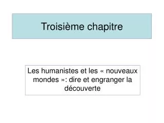 troisi me chapitre