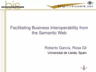 Facilitating Business Interoperability from the Semantic Web