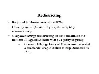 Redistricting