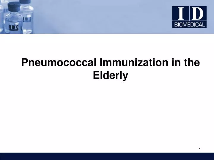 pneumococcal immunization in the elderly