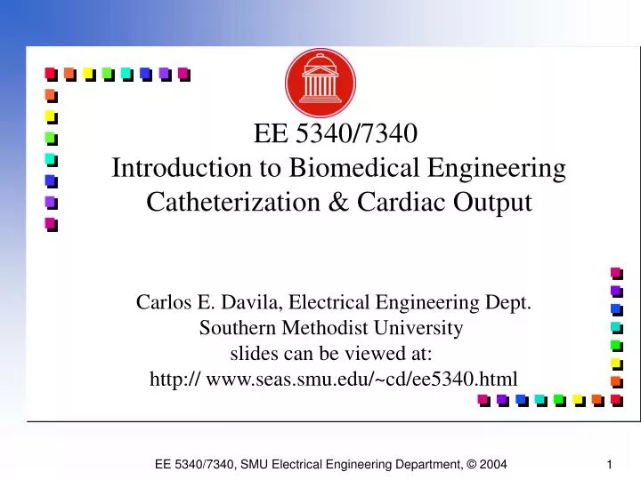 ee 5340 7340 introduction to biomedical engineering catheterization cardiac output