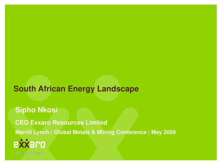 south african energy landscape