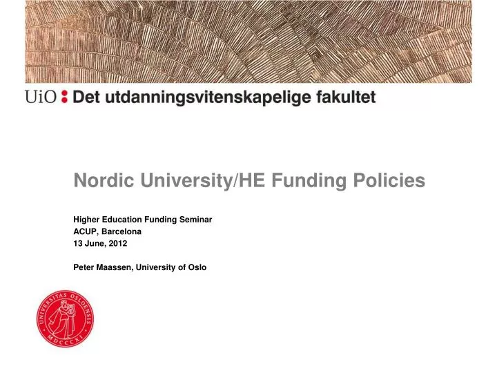 nordic university he funding policies