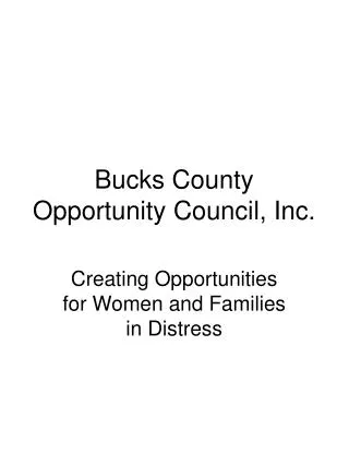 Bucks County Opportunity Council, Inc.