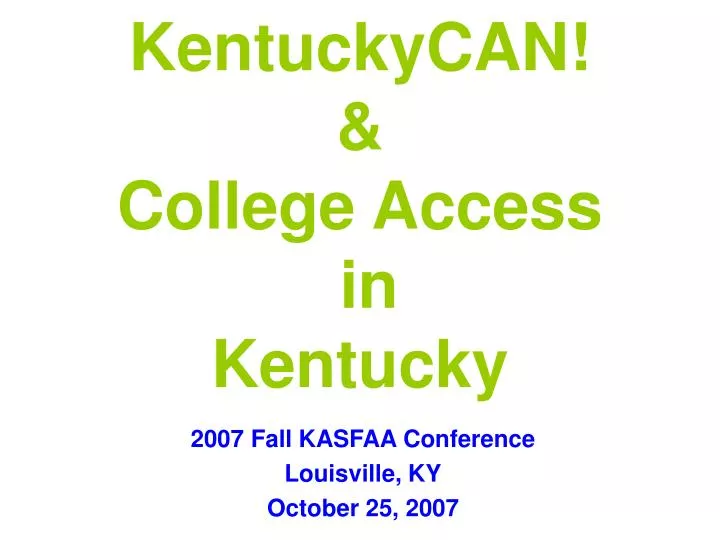 kentuckycan college access in kentucky