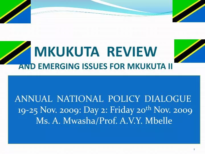 mkukuta review and emerging issues for mkukuta ii