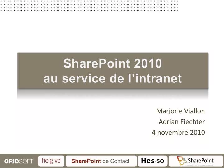 sharepoint 2010 au service de l intranet