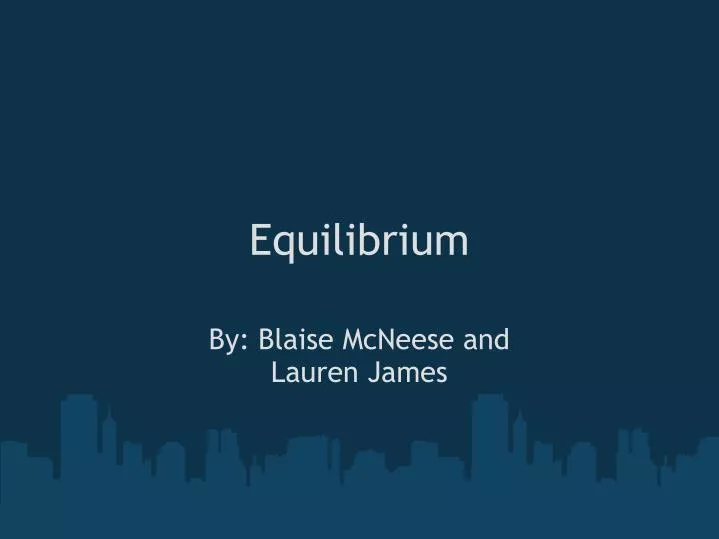 equilibrium