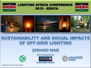 Lighting Africa Conference 				 2010 - Kenya