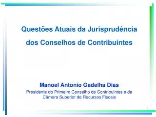 quest es atuais da jurisprud ncia dos conselhos de contribuintes