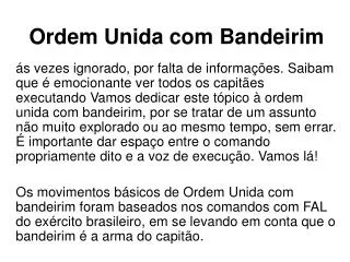 ordem unida com bandeirim