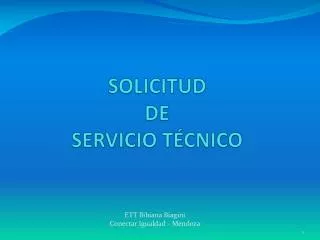 solicitud de servicio t cnico